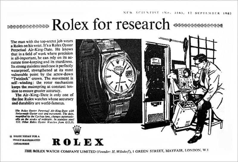 rolex air king 5500 history