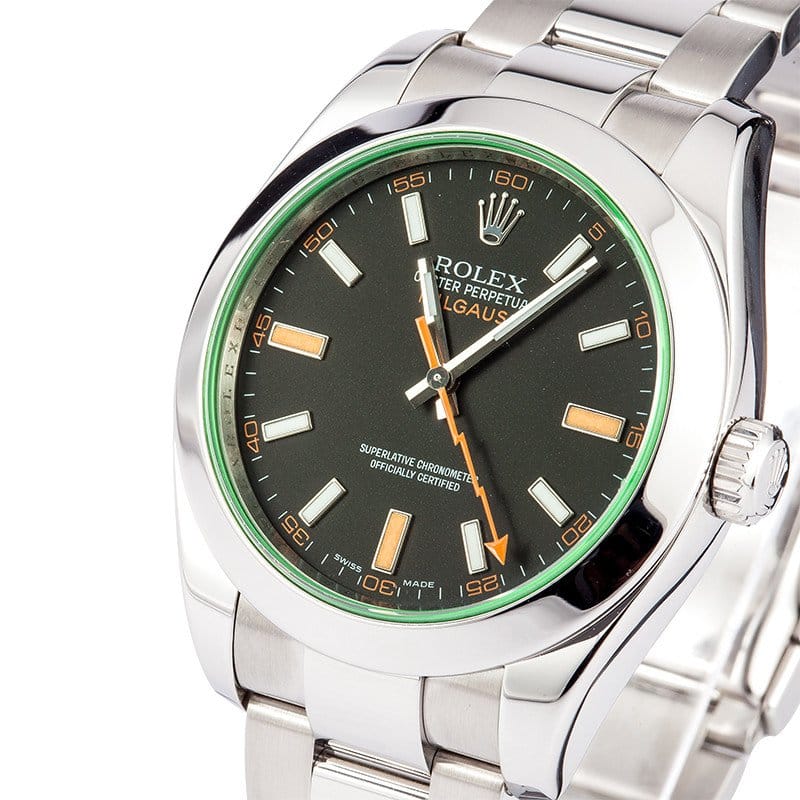 rolex milgauss 116400 green crystal rolex milgauss 116400 green crystal