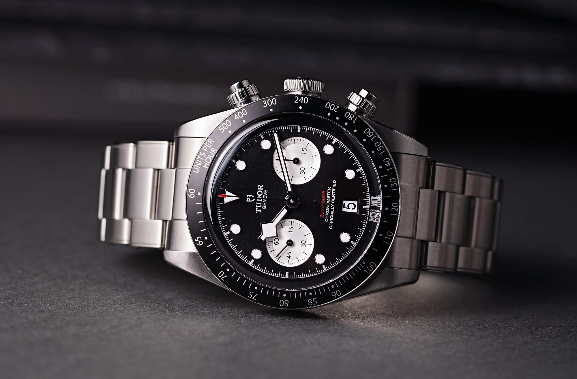 tudor black bay chronograph reverse panda