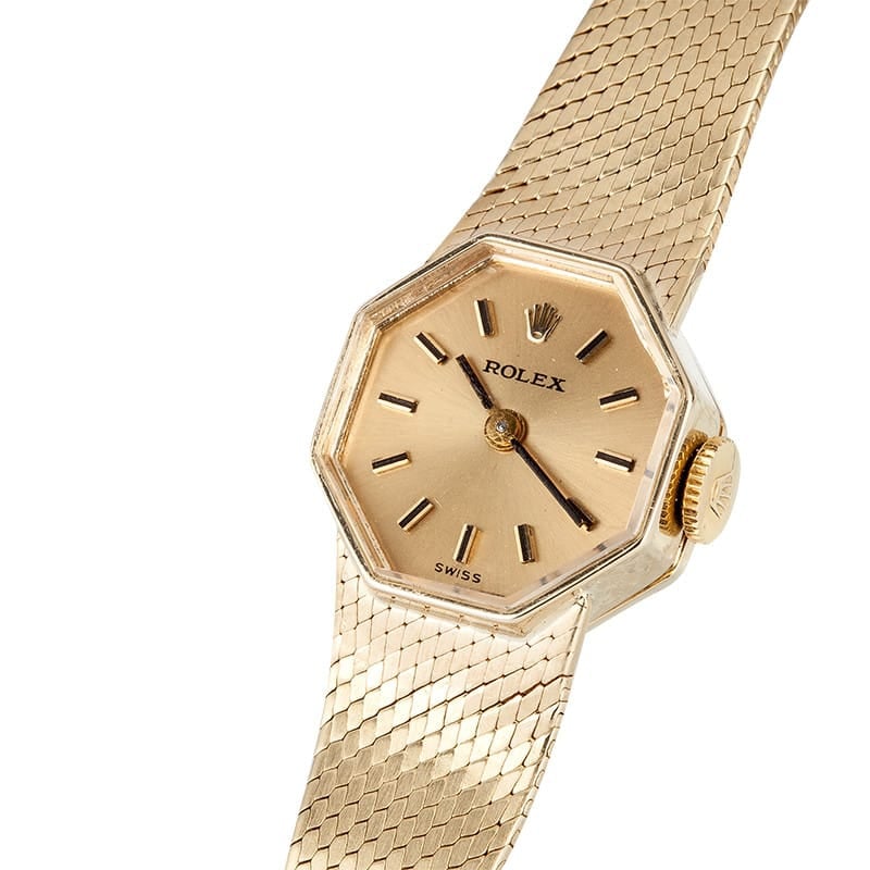 Rolex Ladies Gold Cocktail