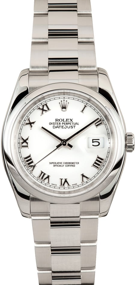Rolex Datejust 116200 White Roman 