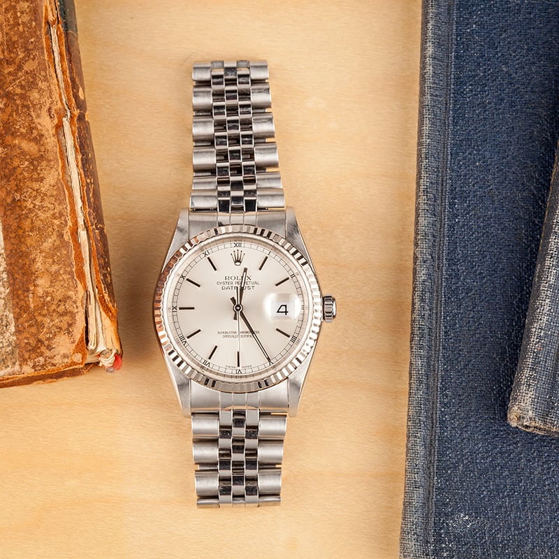 Pre-Owned Rolex Datejust 16234 Silver Dial Jubilee Bracelet