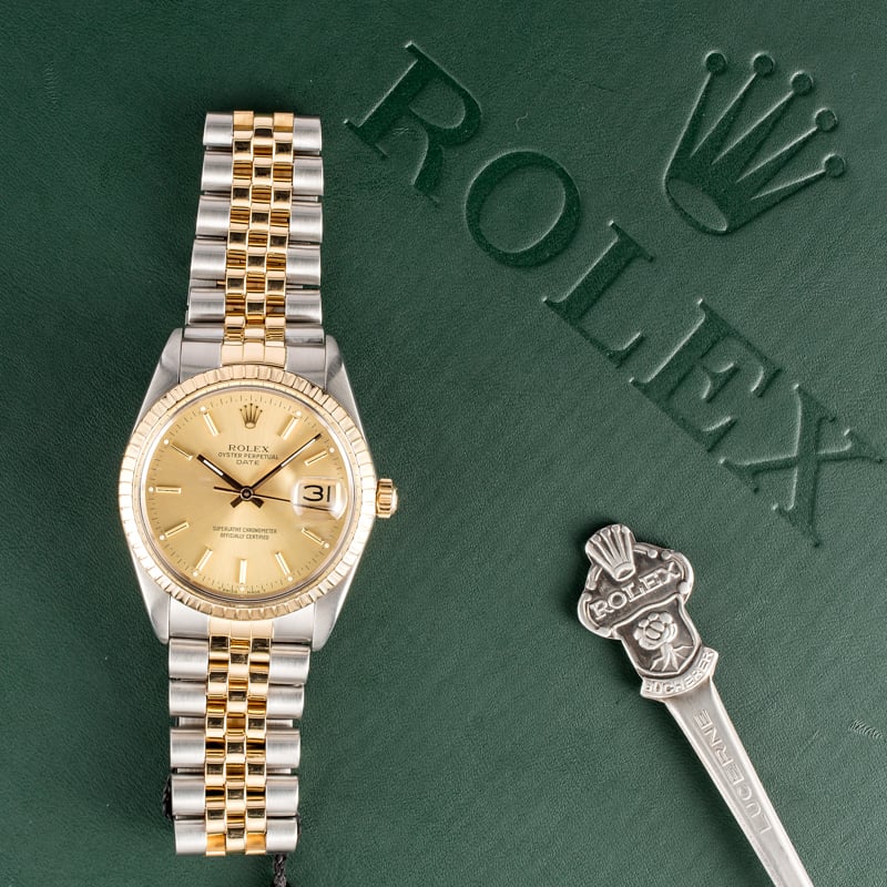 Rolex Date 15053 Champagne