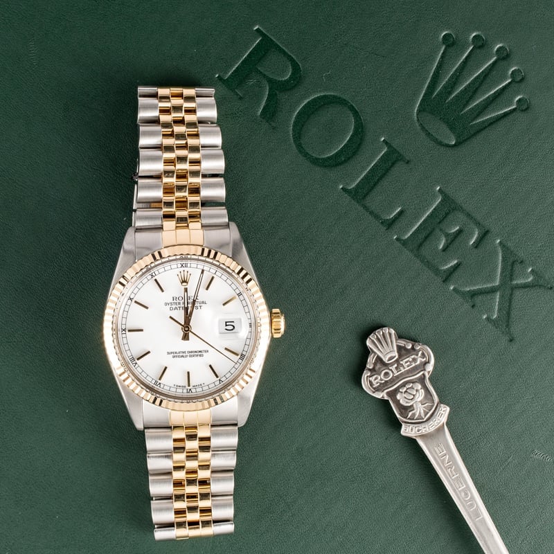 Rolex Datejust 16013 White Certified Pre-Owned