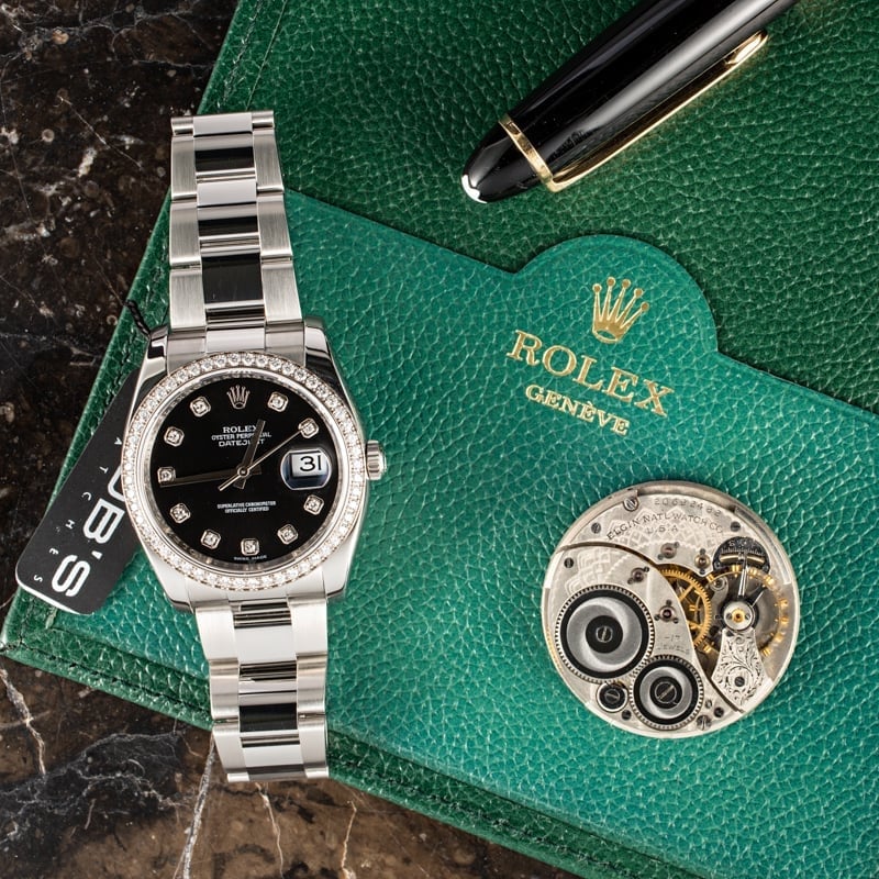 Rolex Datejust 116244 Black Diamond Dial