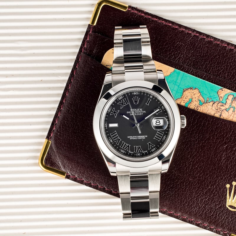 Rolex Datejust 116300 Black Roman Dial