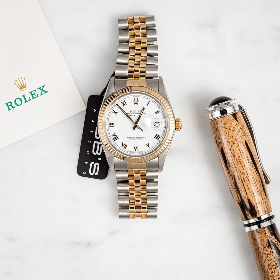 Datejust Rolex 16013 White Roman