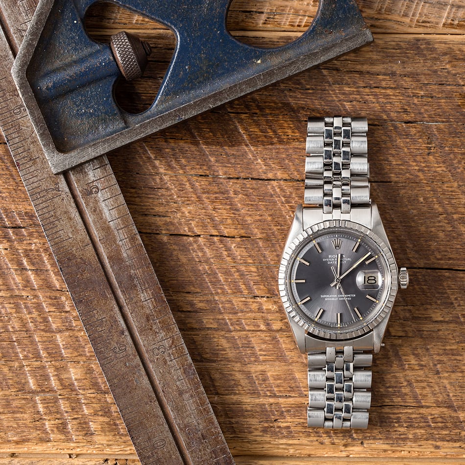 Rolex Vintage Datejust 1603 Slate Dial