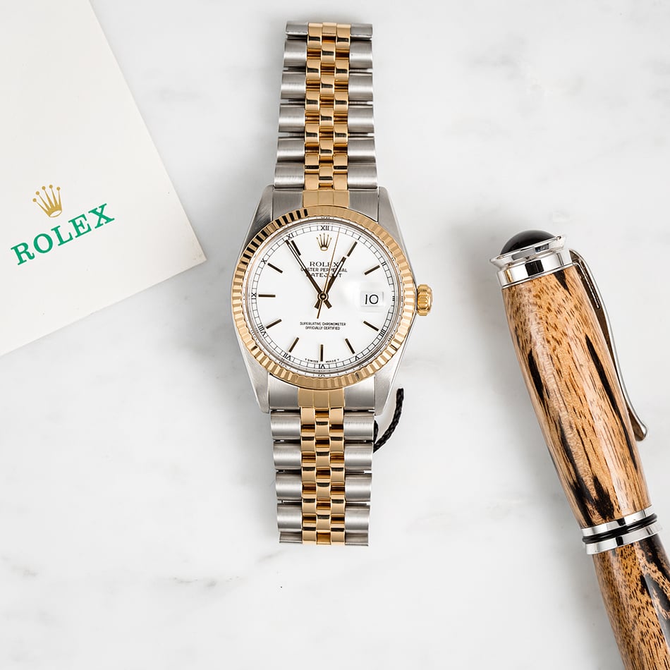 Datejust Rolex 16013 White Index