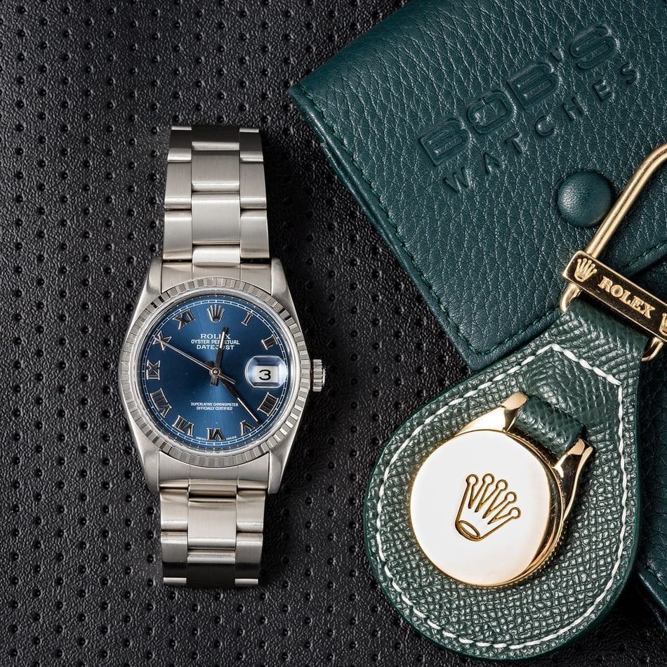 Rolex Datejust 16220 Blue Roman