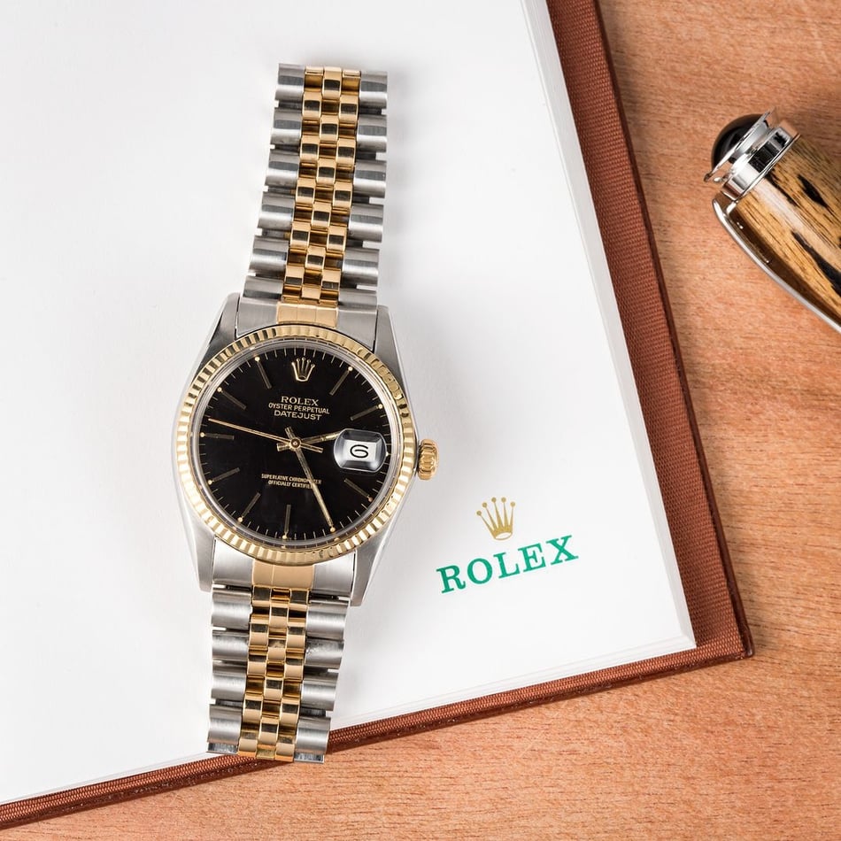 Rolex Datejust Black 16013 Two-Tone