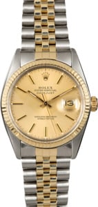 Certified Rolex Datejust 16013 Champagne Dial