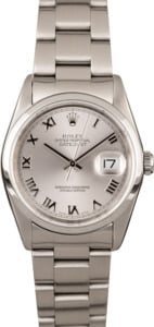 Rolex Datejust 16200 Rhodium Roman