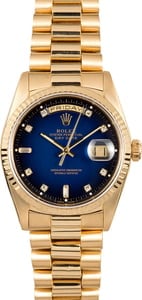 PreOwned Rolex Presidential 18238 Blue Vignette Diamond