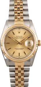 PreOwned Rolex Champagne Dial Datejust 16233