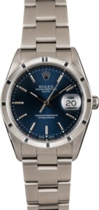 Pre-Owned Rolex Date 15210 Blue Index Dial