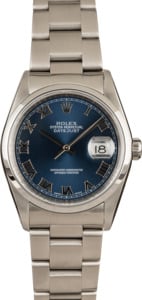 Rolex Datejust 16200 Blue Roman Dial