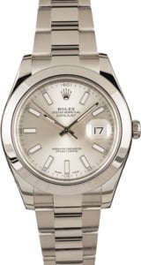 Rolex Datejust II Ref 116300 Silver Index