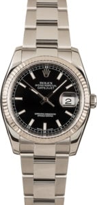 Rolex Datejust 116234 Black Index Dial Watch