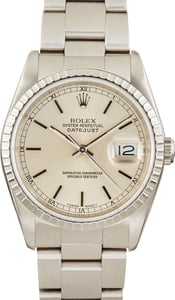 162421 Pre-owned Rolex Datejust 16220 Silver Dial