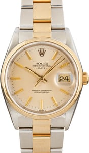 Rolex Date 15203 Silver Index Dial