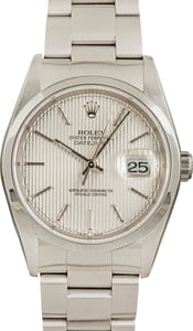 Rolex Datejust 16200 Silver Tapestry Dial