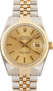 Pre-Owned Rolex Two-Tone Datejust 16013 Champagne