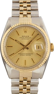 Rolex Datejust 16013 Champagne Index Dial