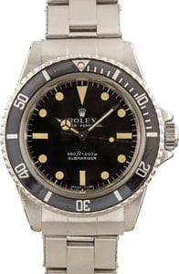 Vintage Rolex Submariner 5513 Stainless Oyster