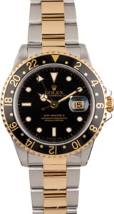 Pre Owned Rolex GMT-Master II Ref 16713 Two Tone Black Dial