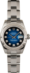 Ladies Rolex Datejust 179174 Blue Diamond Dial