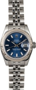 Lady Rolex Datejust 179174 Blue Dial