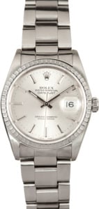 Rolex Steel Datejust 16200 Leather Strap