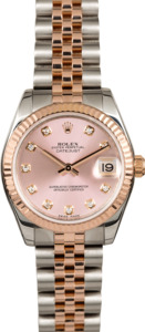 Midsize Rolex Datejust 178271 Pink Diamond Dial