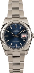 Pre-Owned Rolex Datejust 116200 Blue Dial Watch