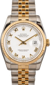 Rolex Datejust 116233 White Dial Two Tone Jubilee
