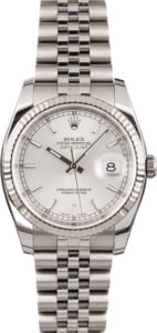 PreOwned Rolex Datejust 116234 Silver Dial Steel Jubilee