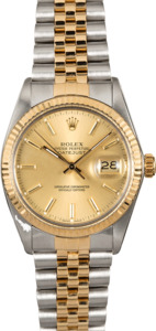 Certified Pre-Owned Rolex Datejust 16013 Champagne Dial