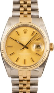 Used Rolex Datejust 16013 Champagne Index