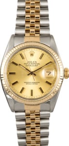 Rolex Datejust 16013 Certified Pre-Owned Champagne