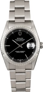 Rolex Datejust 16220 Black Dial Steel Oyster