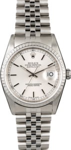 Men's Used Rolex Datejust 16220 Silver Dial