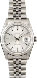 Used Rolex Datejust 16220 Silver Dial Steel with Jubilee Band