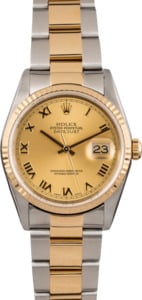 Rolex Datejust 16233 Champagne Dial with Two Tone Oyster
