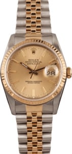 Used Rolex Datejust Champagne Roman Dial 16233