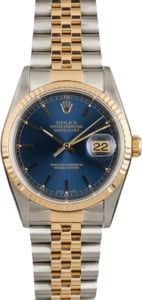 Pre Owned Rolex Datejust 16233 Blue Index