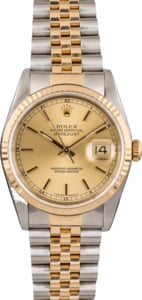 Pre Owned Rolex Datejust 16233 Champagne 36MM