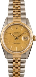 Pre-Owned Rolex Datejust 16233 Linen Dial T