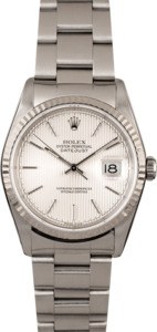 Rolex Datejust 16234 with Silver Tapestry Dial