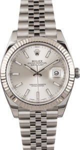 Pre Owned Rolex Datejust 41 Ref 126334 Luminous Silver Dial